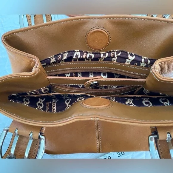 Tignanello Tote Purse with silver buckle detail - Picture 10 of 15